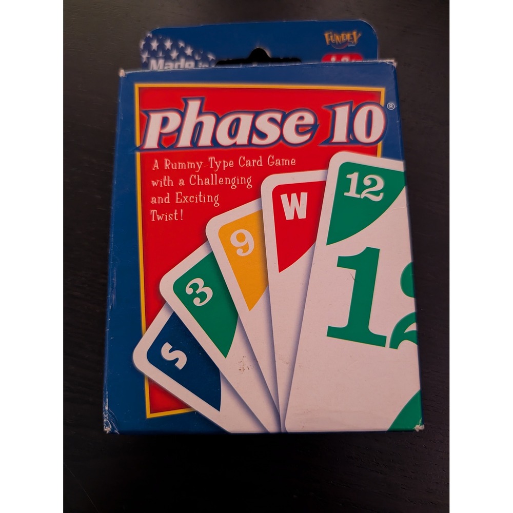Phase 10 Card Game Fundex Games 2007 Rummy Type Strategy Family Night 8220
